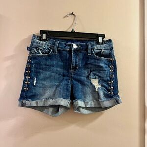 Rock and Republic Studded Distressed Denim Shorts Size 4